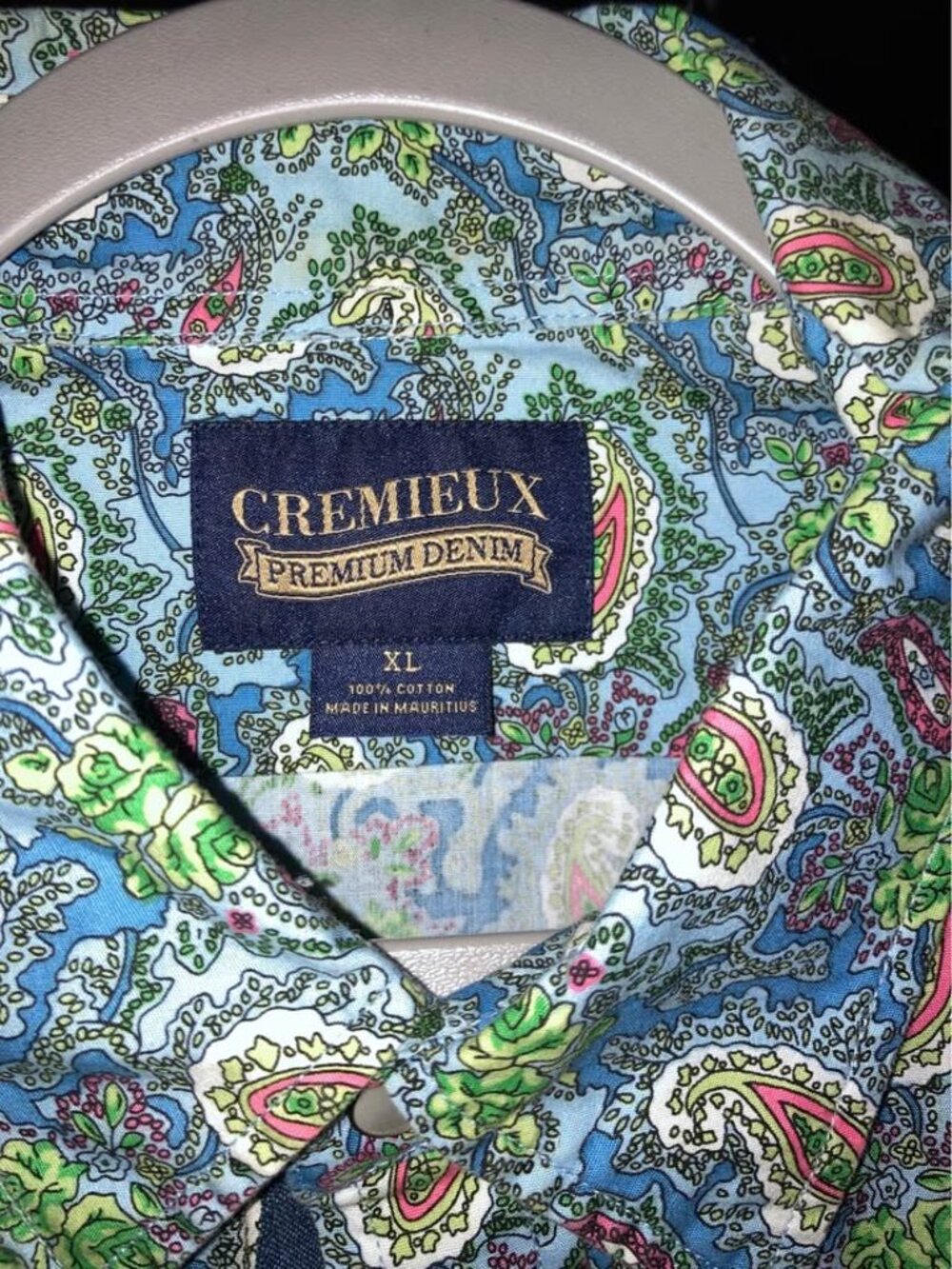 Daniel Cremieux Premium Denim Men's XL Multicolor Paisley Cotton Shirt